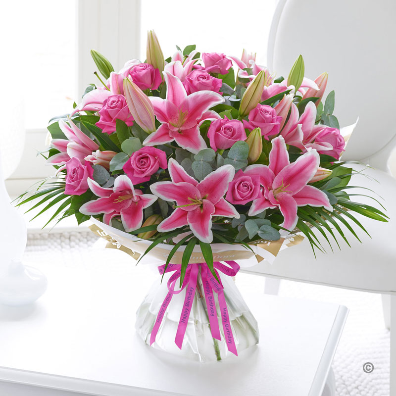 Pink Roses Celebration Birthday Pink Rose Bouquets