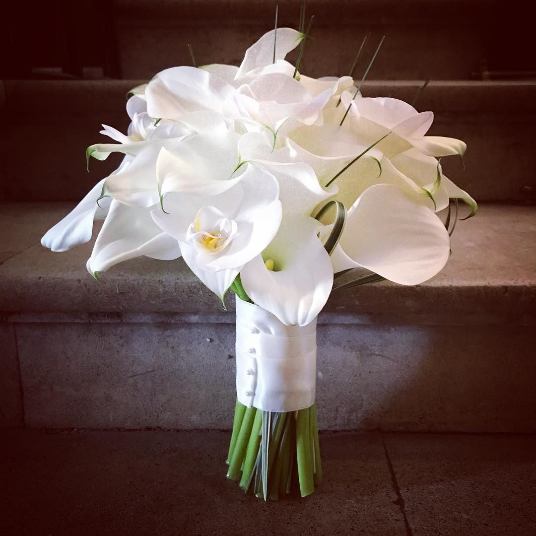 Calla Lily and Orchid Bride Bouquet - Jane Maples Flowers