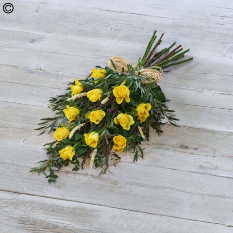 Funeral Florist’s Choice Yellow Classic Rose Sheaf