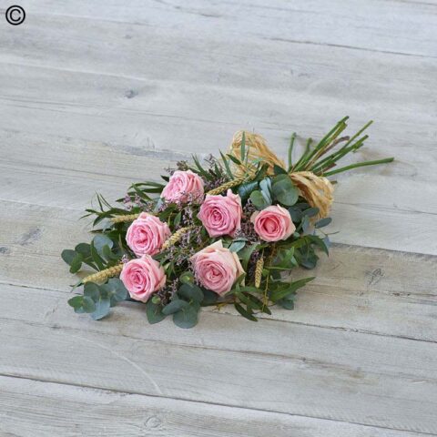 Funeral Florist’s Choice Pink Simple Rose Sheaf