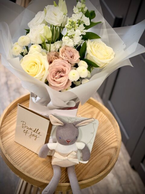 Little Baby Bundle (Neutral Bunny Toy) - JM Luxury "The New Baby Collection" 26'