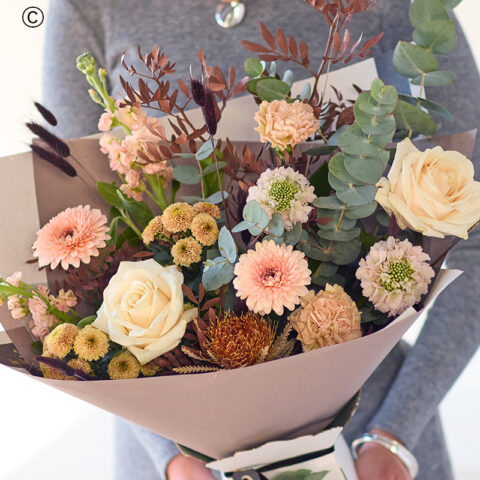 Florist’s Choice Autumn Asymmetrical The Dawn Dream Hand-tied